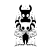 The Knight And The Shade Throw Pillow Official Hollow Knight Merch