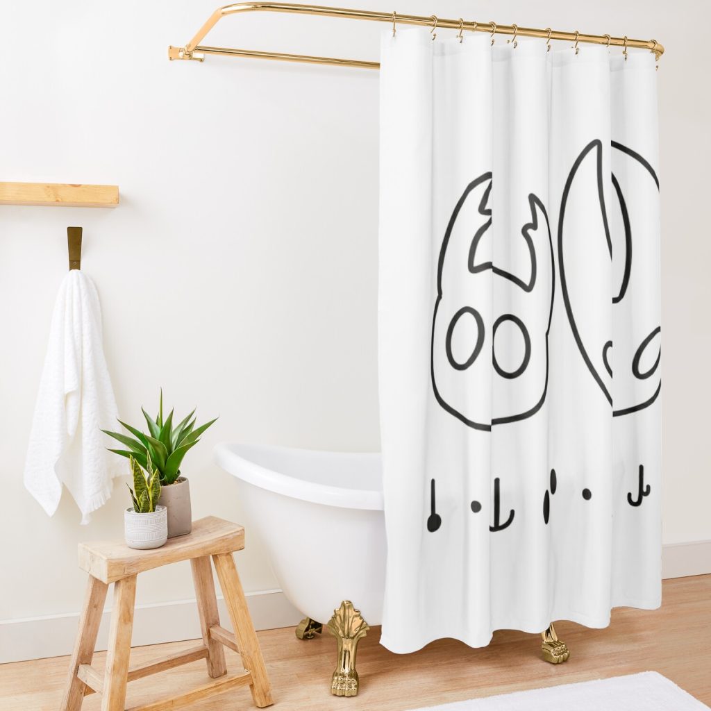 Hollow Knight Siblings- Black Shower Curtain Official Hollow Knight Merch