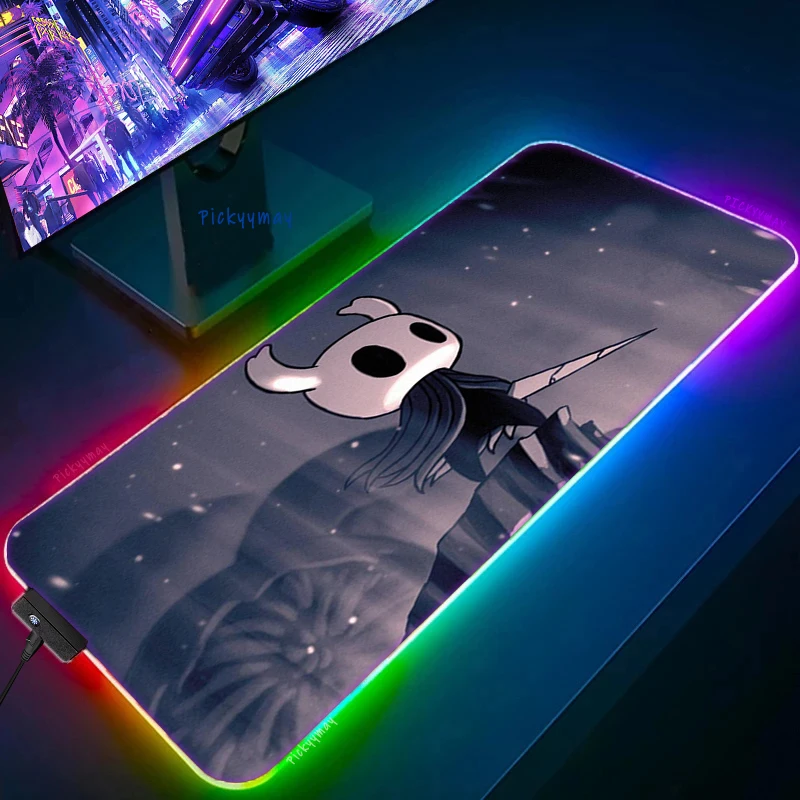 Large RGB Mouse Pad XXL Gaming Mousepad LED Mouse Mat Hollow Knight Gamer Mousepads Table Pads 14 - Hollow Knight Store