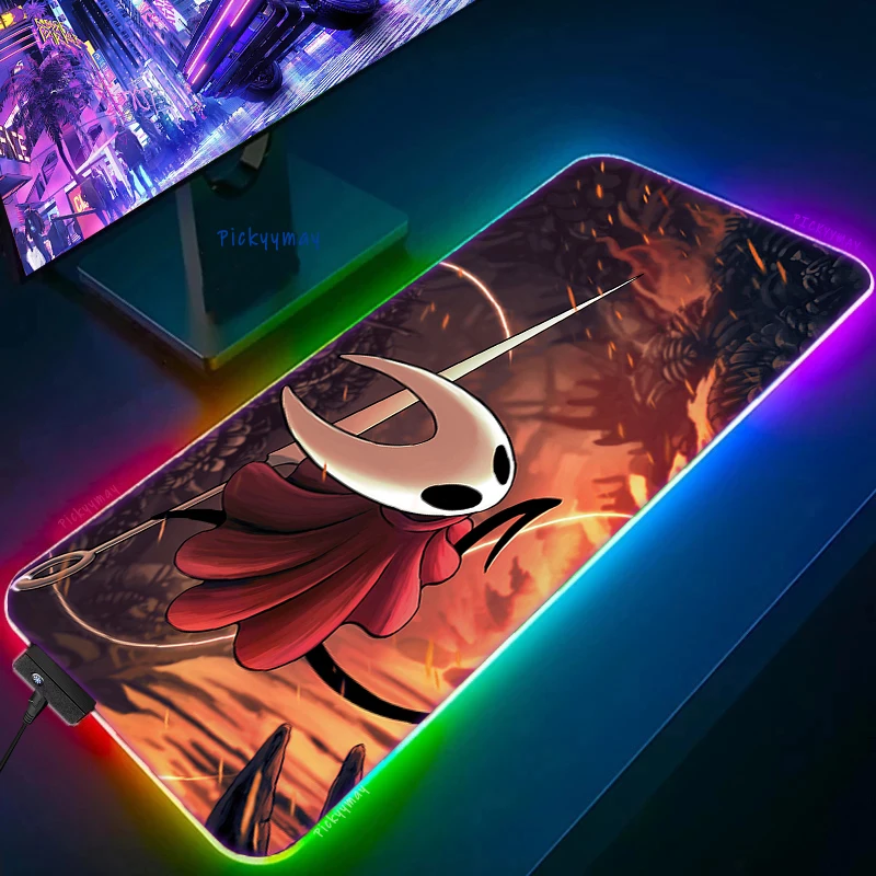 Hollow Knight Hornet With Fire Large RGB Mousepad